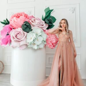 XXL Deko-Blumen in der eleganten Hutschachtel