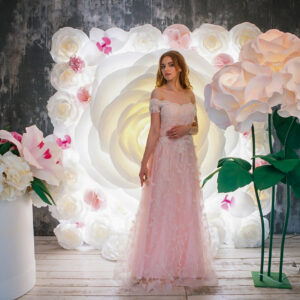 Weiße Riesenblumen mieten | XXL Event-Deko 