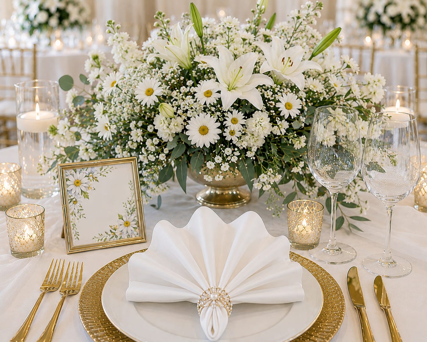 Satin Servietten Weiß mieten | Edles Set für Hochzeitsdeko & Table-Setting