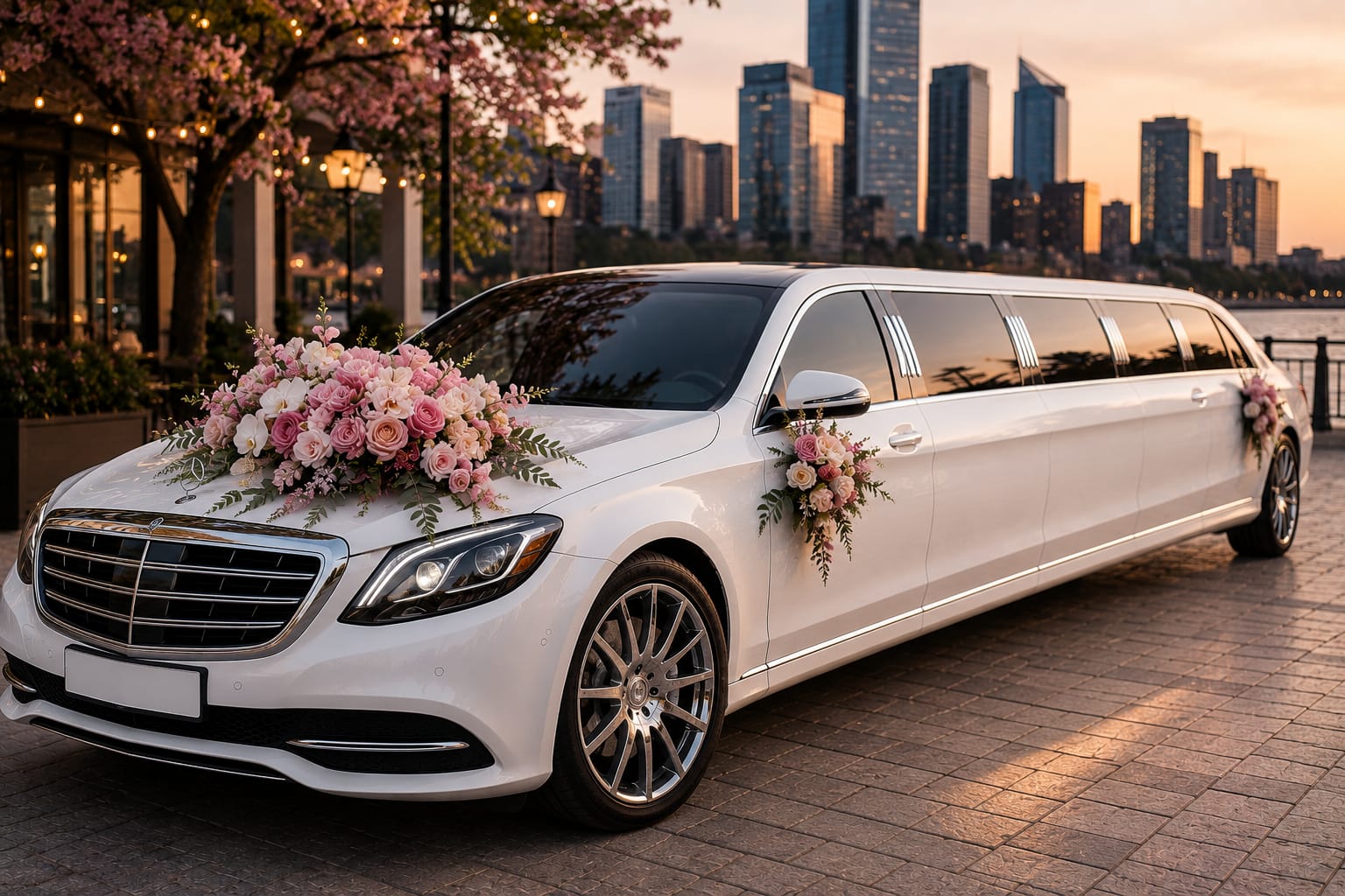 Exklusive Hochzeitsauto Dekoration 
