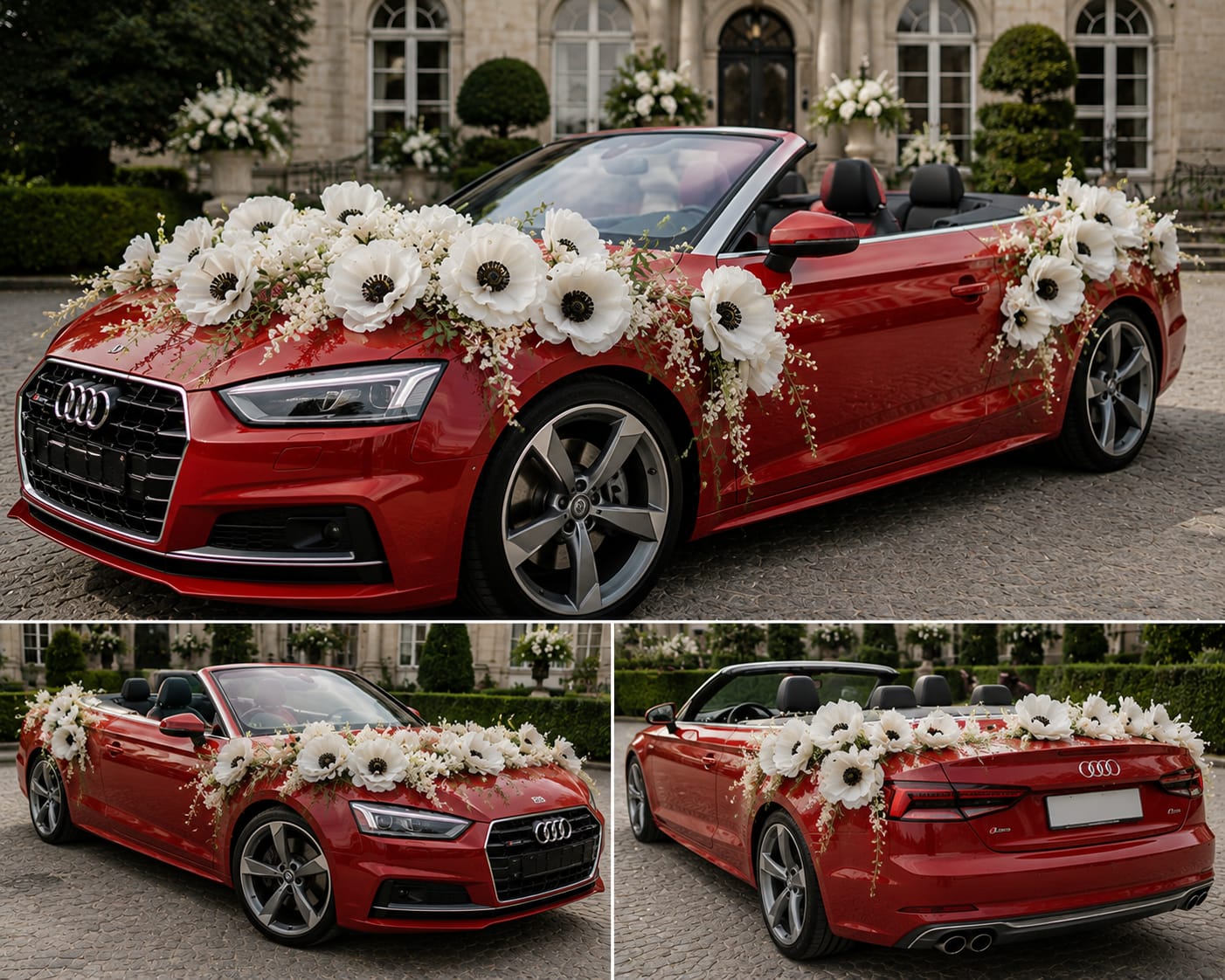 Exklusive Hochzeitsauto Dekoration 