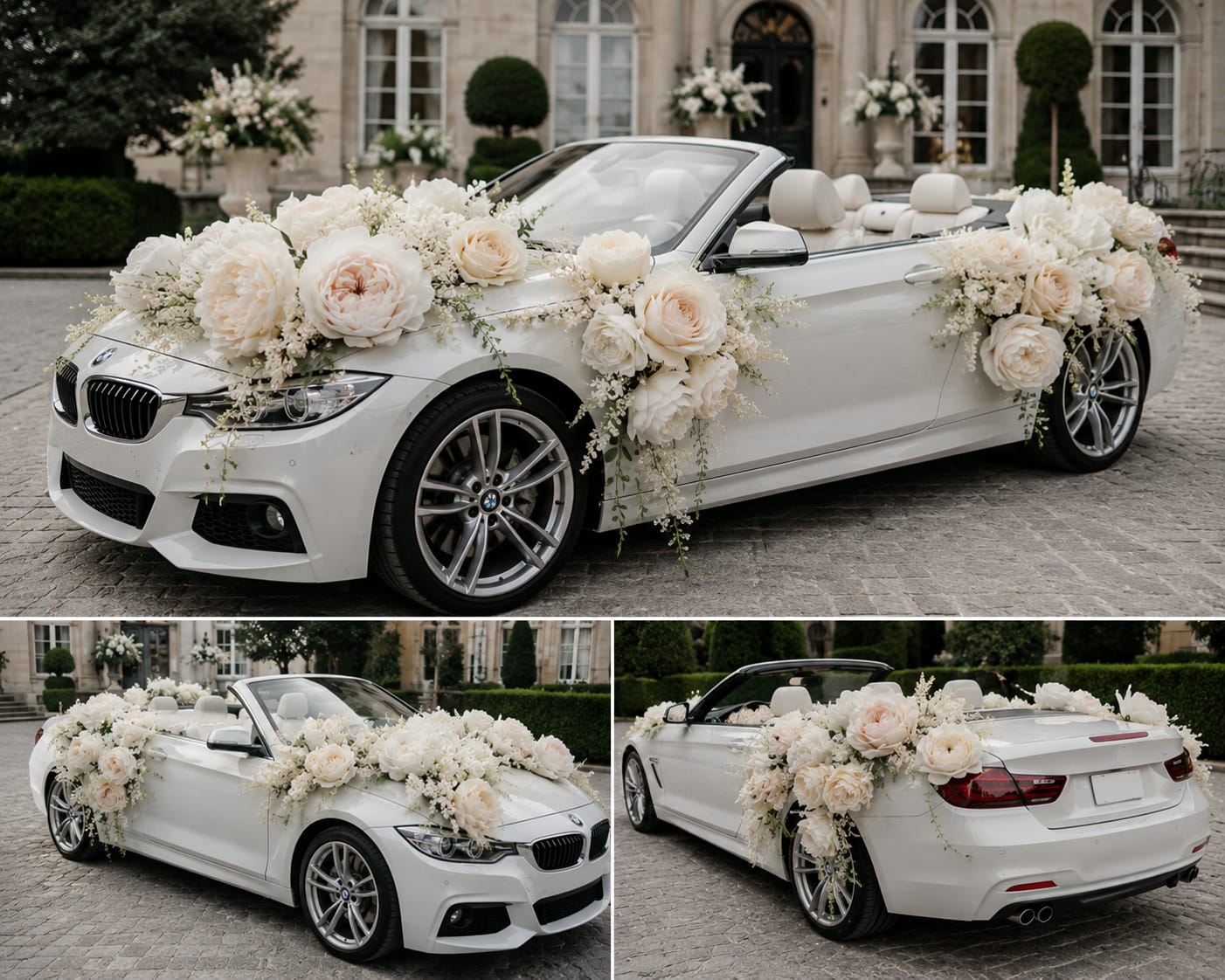 Exklusive Hochzeitsauto Dekoration 